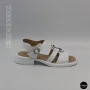 Білі жіночі босоніжки з натуральної шкіри Allsy 2100678 8004-1 white 6236