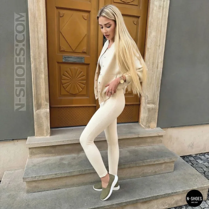 Комфортные женские слипоны Grunberg 157558/10-03 6240 бежевые