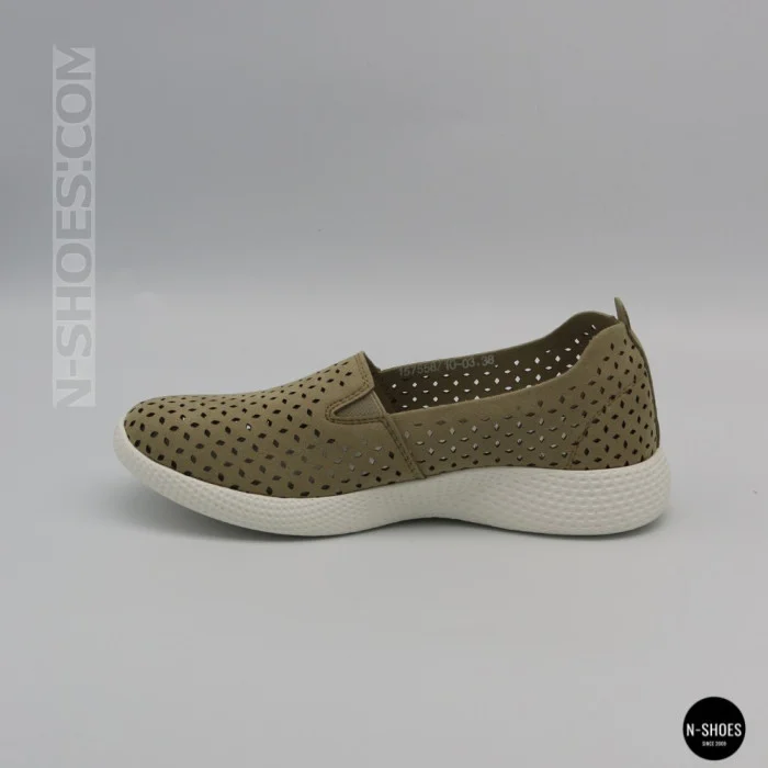 Комфортные женские слипоны Grunberg 157558/10-03 6240 бежевые