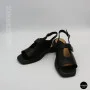 Чорні шкіряні босоніжки ALLSY 211039 Lonza 212442 Ramsi Black 6247