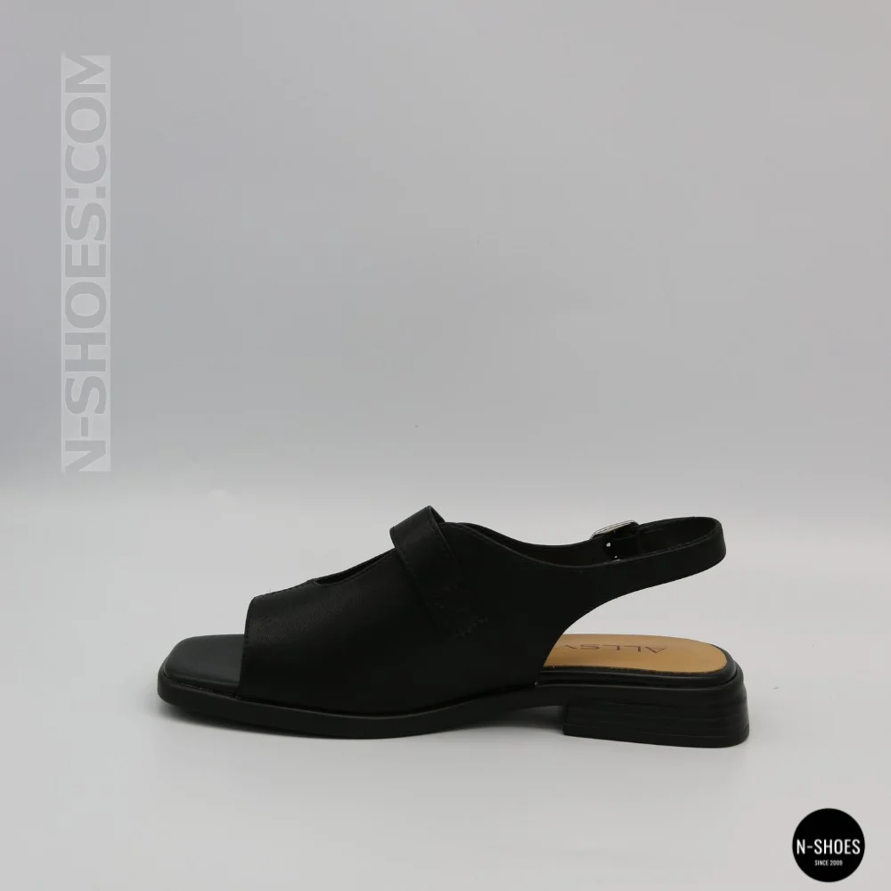 Чорні шкіряні босоніжки ALLSY 211039 Lonza 212442 Ramsi Black 6247