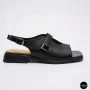 Чорні шкіряні босоніжки ALLSY 211039 Lonza 212442 Ramsi Black 6247