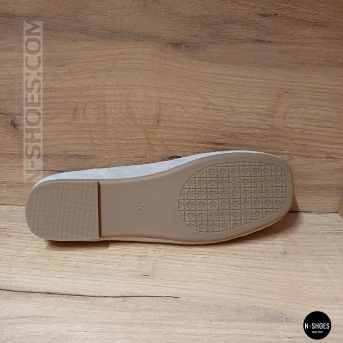 Женские бежевые балетки из натуральной замши Allsy 209237 Lonza 212419 Mavis Beige 6257