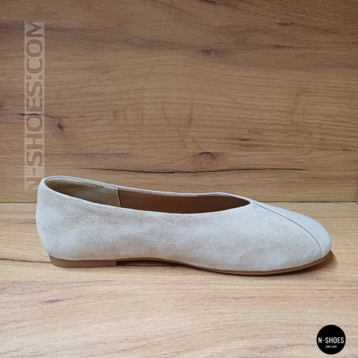Женские бежевые балетки из натуральной замши Allsy 209237 Lonza 212419 Mavis Beige 6257