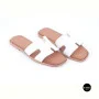 Белые кожаные шлепанцы HERMES Oran 212827 Lonza 212609 94404304-1 l 6270 в стиле тихой роскоши
