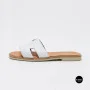 Белые кожаные шлепанцы HERMES Oran 212827 Lonza 212609 94404304-1 l 6270 в стиле тихой роскоши