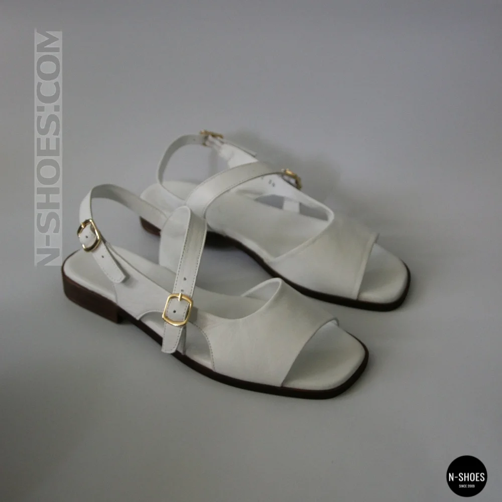 Кожаные женские босоножки Lonza New York 213954 24052 White 6271