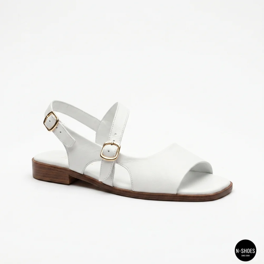 Кожаные женские босоножки Lonza New York 213954 24052 White 6271