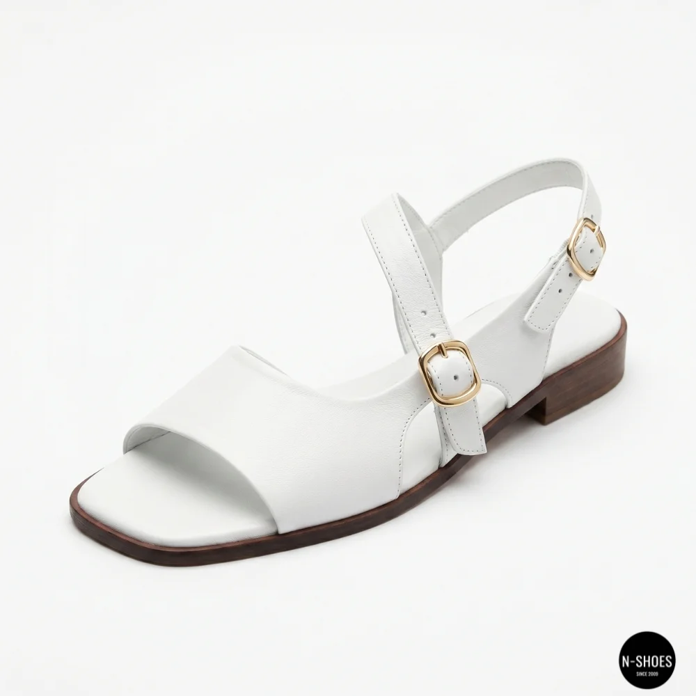 Кожаные женские босоножки Lonza New York 213954 24052 White 6271