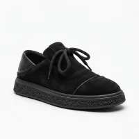 Жіночі анатомічні туфлі Allsy 216245 XJ2026-149-1 Lonza 219988 6292 BLACK SUEDE чоні демісезонні з натуральної замші