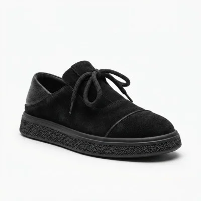 Women's anatomical shoes Allsy 216245 XJ2026-149-1 Lonza 219988 6292 BLACK SUEDE demi-season shoes made of natural suede