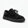 Чорні анатомічні туфлі Allsy 216245 XJ2026-149-1 Lonza 219988 6292 BLACK SUEDE з натуральної замші