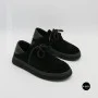 Чорні анатомічні туфлі Allsy 216245 XJ2026-149-1 Lonza 219988 6292 BLACK SUEDE з натуральної замші