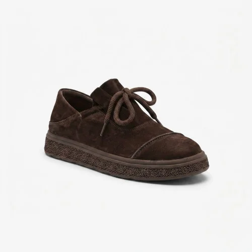 Women's comfortable shoes Allsy 216236 XJ2026-149-3 6293 BROWN SUEDE brown demi-season made of natural suede