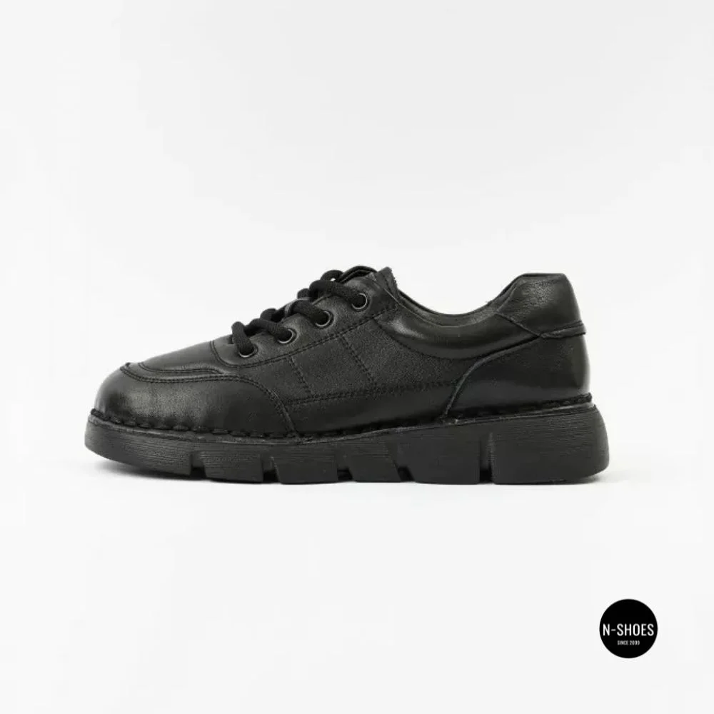 Жіночі шкіряні туфлі на платформі Allsy 220131 86722-21 Lonza 220132 6294 BLACK KOGA