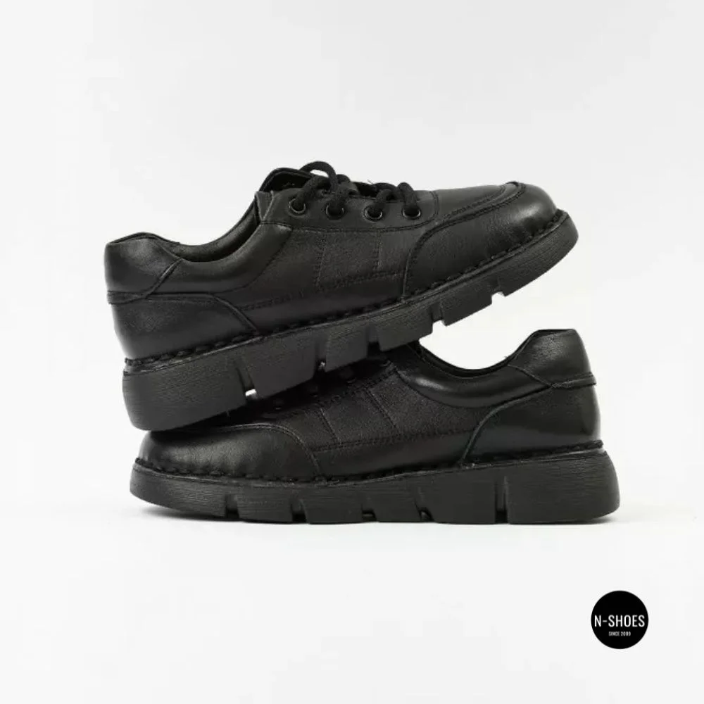 Жіночі шкіряні туфлі на платформі Allsy 220131 86722-21 Lonza 220132 6294 BLACK KOGA
