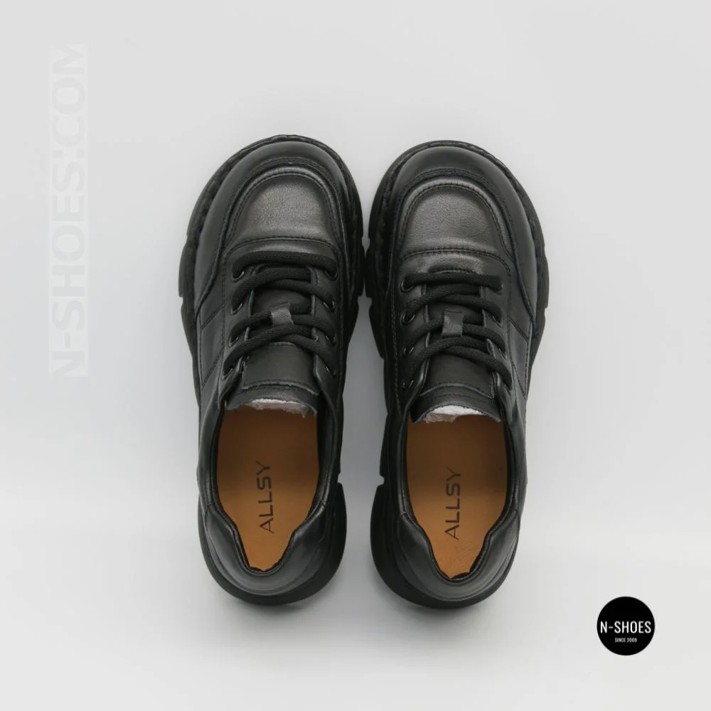 Жіночі шкіряні туфлі на платформі Allsy 220131 86722-21 Lonza 220132 6294 BLACK KOGA
