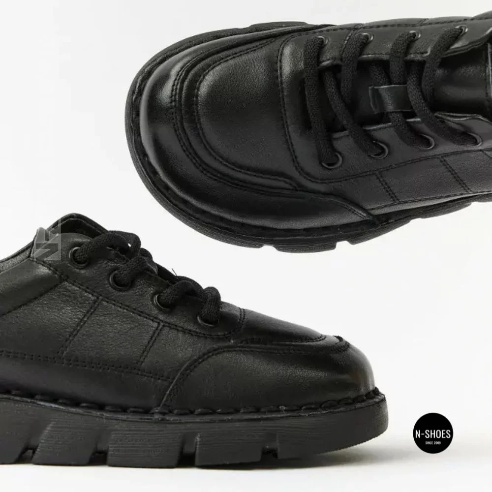 Жіночі шкіряні туфлі на платформі Allsy 220131 86722-21 Lonza 220132 6294 BLACK KOGA