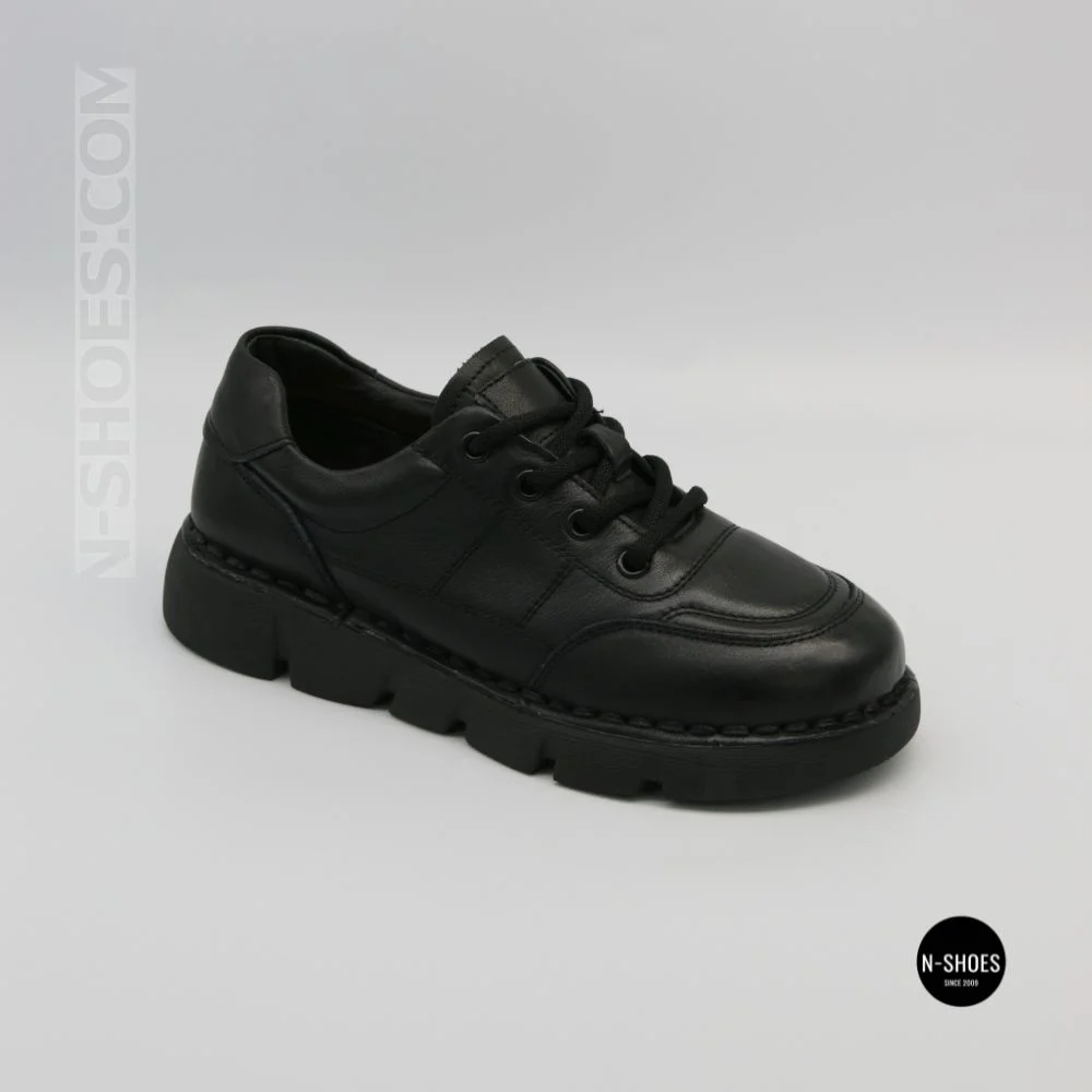 Жіночі шкіряні туфлі на платформі Allsy 220131 86722-21 Lonza 220132 6294 BLACK KOGA