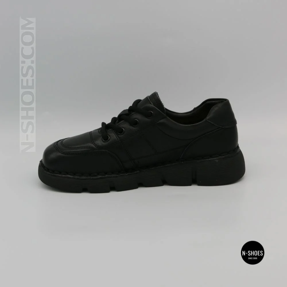 Жіночі шкіряні туфлі на платформі Allsy 220131 86722-21 Lonza 220132 6294 BLACK KOGA