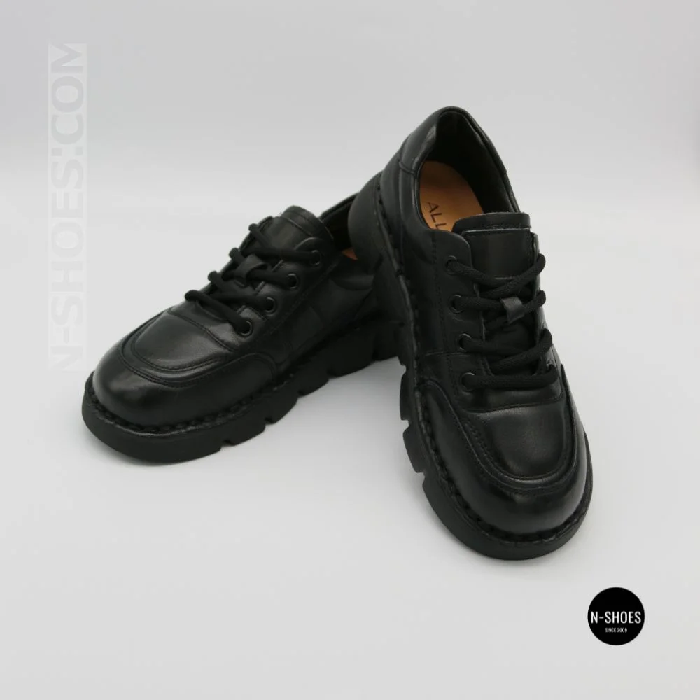 Жіночі шкіряні туфлі на платформі Allsy 220131 86722-21 Lonza 220132 6294 BLACK KOGA