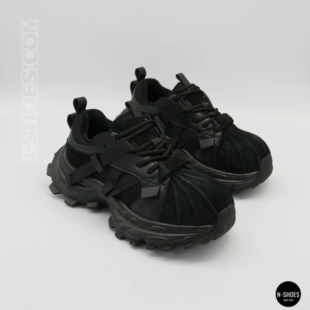 Трендові чорні кросівки Allsy 216188 218513 Lonza 219947 6299 BLACK в стилі Balenciaga