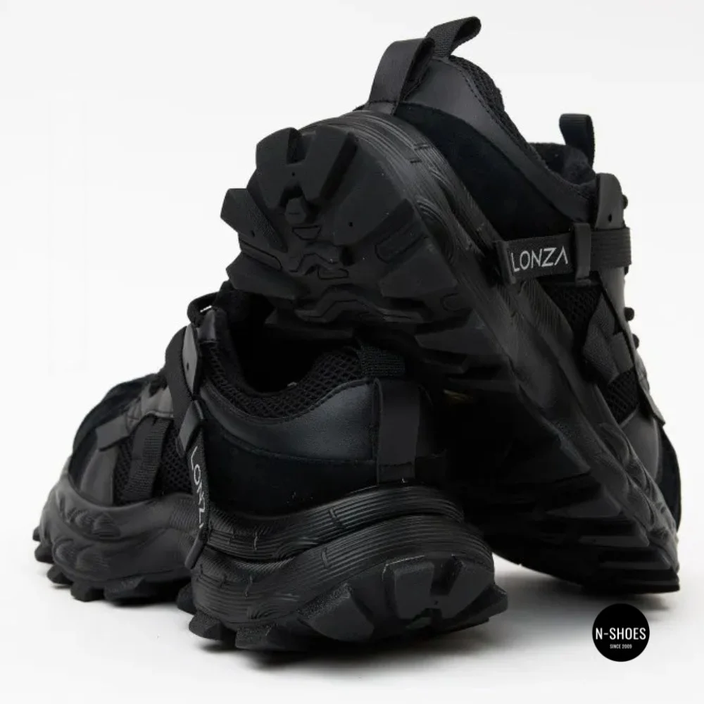 Трендові чорні кросівки Allsy 216188 218513 Lonza 219947 6299 BLACK в стилі Balenciaga