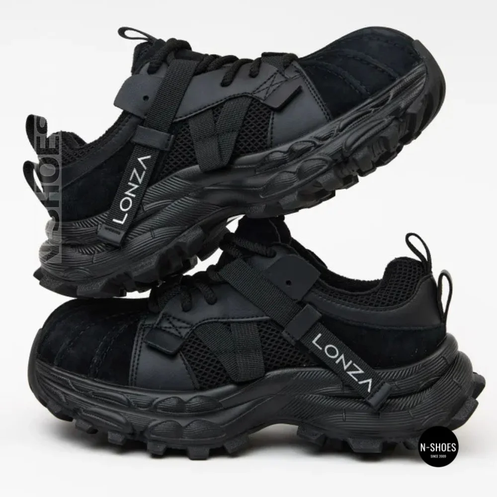 Трендові чорні кросівки Allsy 216188 218513 Lonza 219947 6299 BLACK в стилі Balenciaga