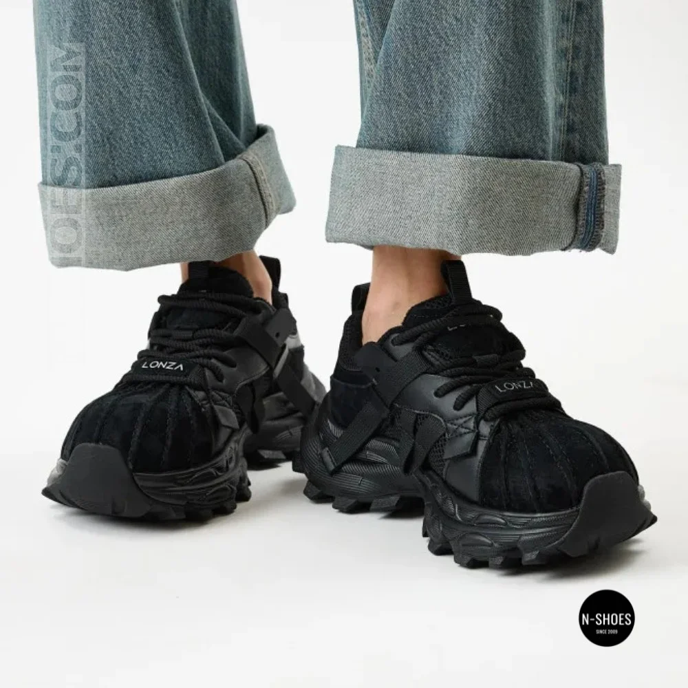 Трендові чорні кросівки Allsy 216188 218513 Lonza 219947 6299 BLACK в стилі Balenciaga