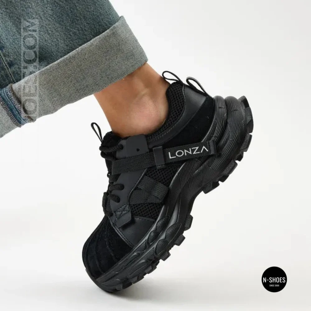 Трендові чорні кросівки Allsy 216188 218513 Lonza 219947 6299 BLACK в стилі Balenciaga