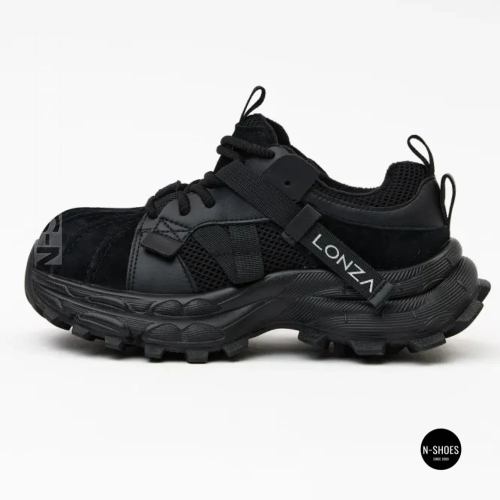 Трендові чорні кросівки Allsy 216188 218513 Lonza 219947 6299 BLACK в стилі Balenciaga