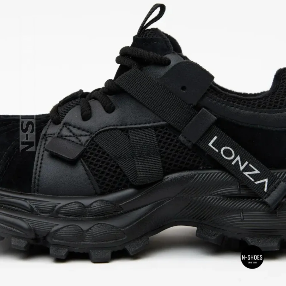 Трендові чорні кросівки Allsy 216188 218513 Lonza 219947 6299 BLACK в стилі Balenciaga
