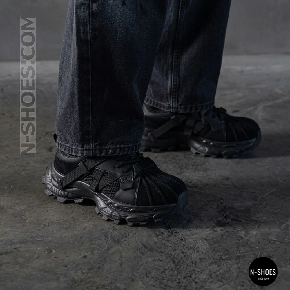 Трендові чорні кросівки Allsy 216188 218513 Lonza 219947 6299 BLACK в стилі Balenciaga