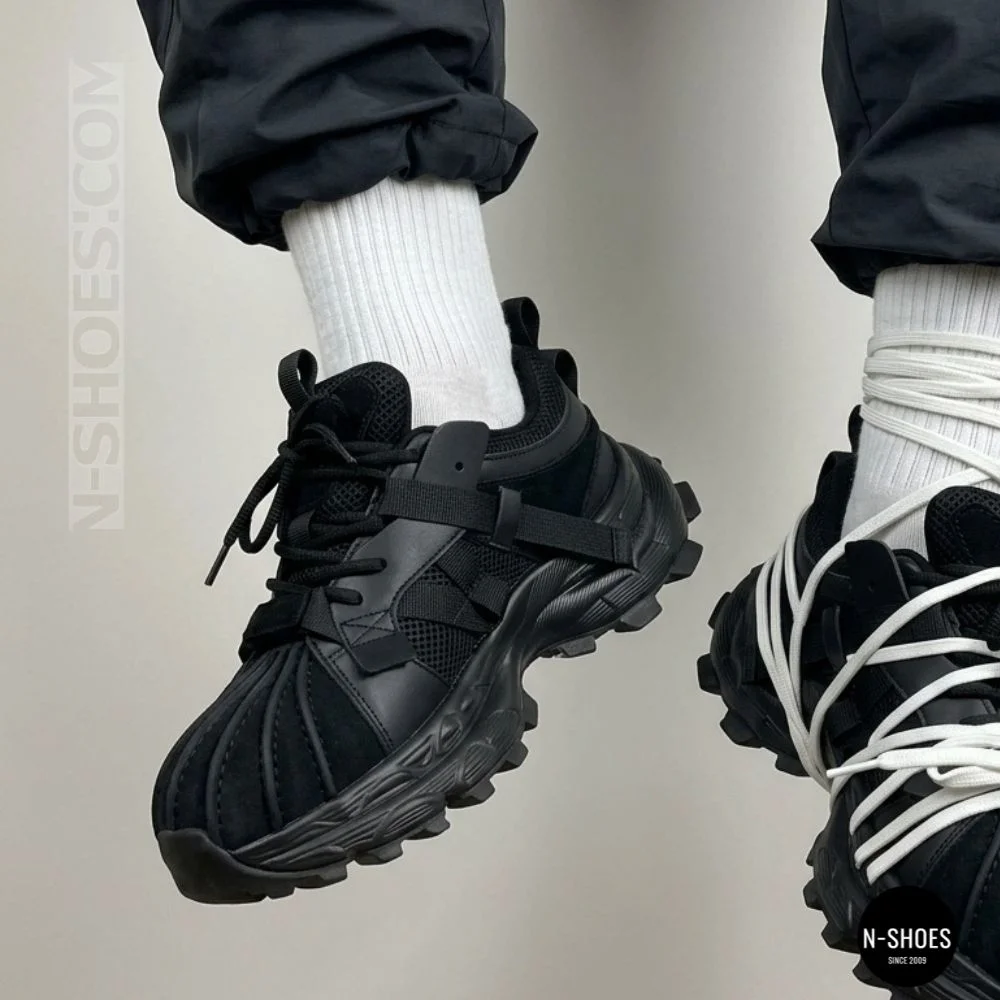 Трендові чорні кросівки Allsy 216188 218513 Lonza 219947 6299 BLACK в стилі Balenciaga