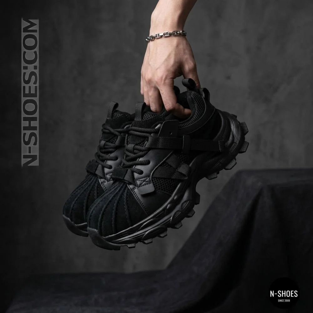Трендові чорні кросівки Allsy 216188 218513 Lonza 219947 6299 BLACK в стилі Balenciaga