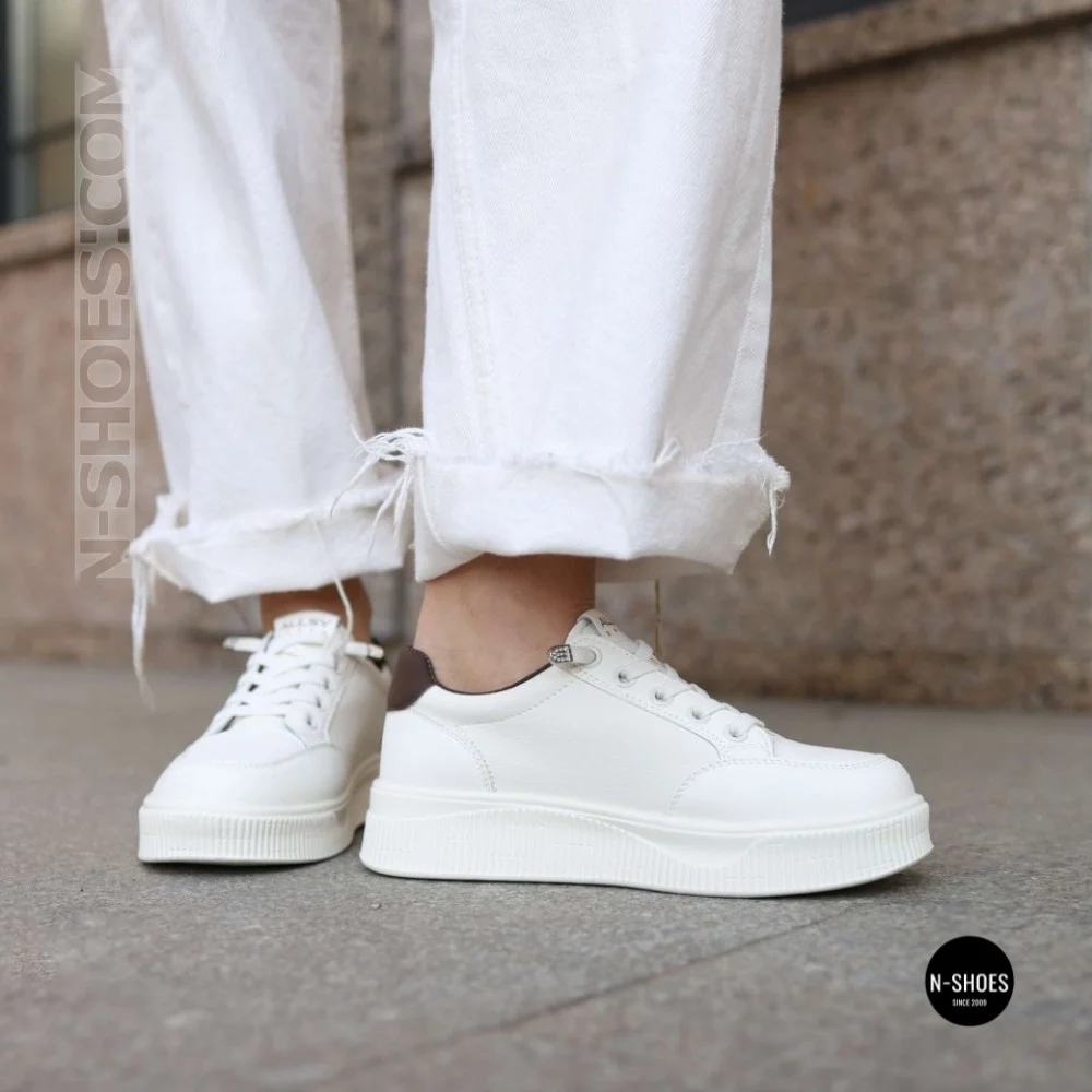 Кросівки Allsy 218829 6301 65319-1 218828 White-Brown: комфорт із натуральної шкіри