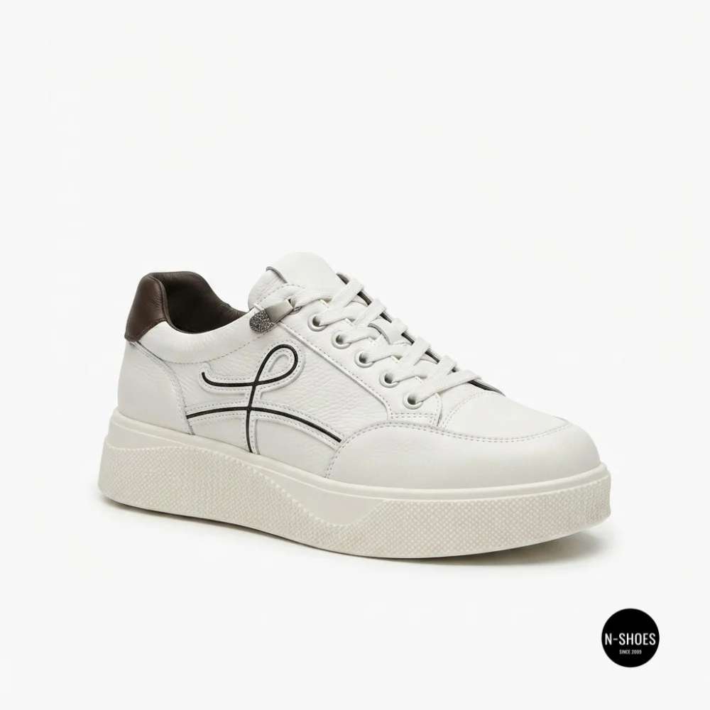 Кросівки Allsy 218829 6301 65319-1 218828 White-Brown: комфорт із натуральної шкіри