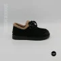 Зимние полуботинки Allsy 214814 26Q10Z3636-1 Lonza 219870 6309 BLACK с опушкой из овчины