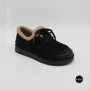 Зимние полуботинки Allsy 214814 26Q10Z3636-1 Lonza 219870 6309 BLACK с опушкой из овчины