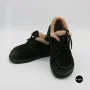 Зимние полуботинки Allsy 214814 26Q10Z3636-1 Lonza 219870 6309 BLACK с опушкой из овчины