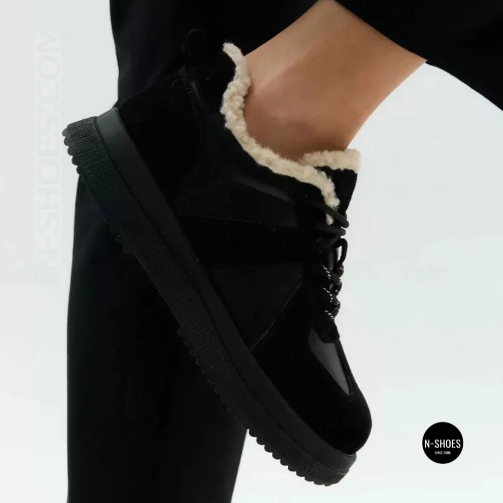 Зимові черевикиAllsy 216228 TS715 Lonza 205165 6311 BLACK: тепло справжньої овчини