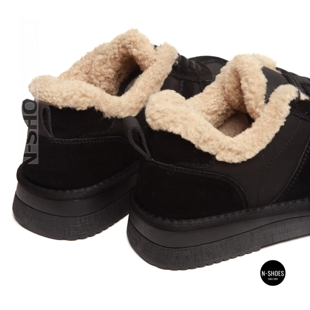 Зимові черевикиAllsy 216228 TS715 Lonza 205165 6311 BLACK: тепло справжньої овчини