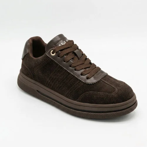 Жіночі повсякденні кросівки Allsy 217318 369-3001-18 6312 BROWN SUEDE коричневі з натуральної замші