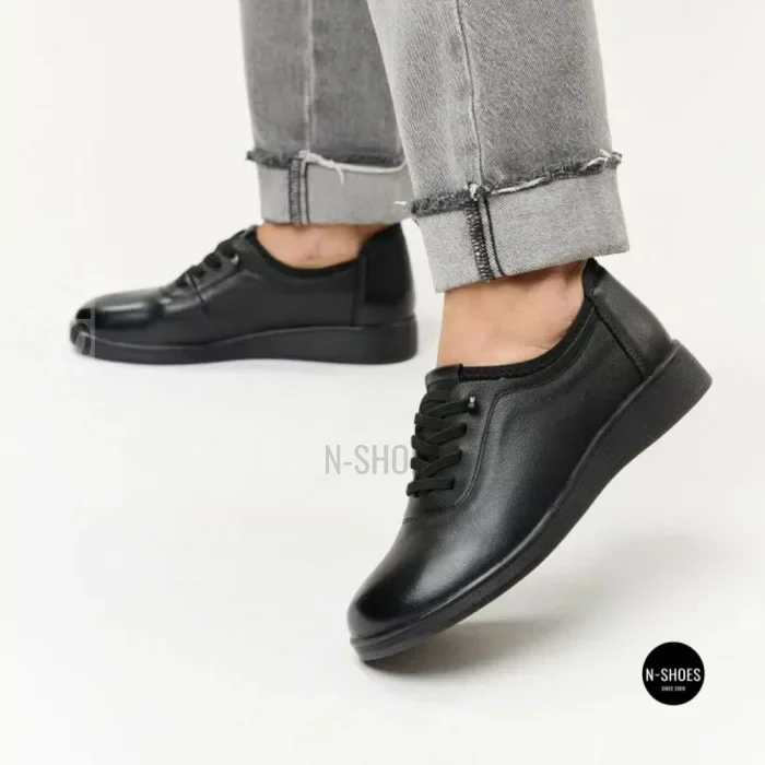 Женские туфли Allsy 216242 6313 BLACK: кожа и комфорт