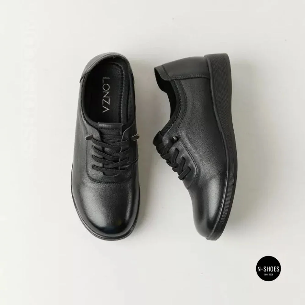 Жіночі туфлі кросівки Allsy 216242 6313 BLACK: шкіра та комфорт