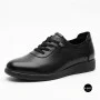 Жіночі туфлі кросівки Allsy 216242 6313 BLACK: шкіра та комфорт