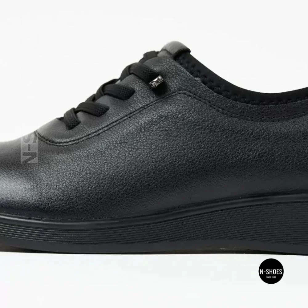 Жіночі туфлі кросівки Allsy 216242 6313 BLACK: шкіра та комфорт