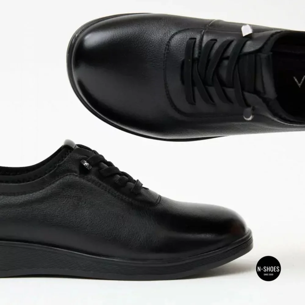 Жіночі туфлі кросівки Allsy 216242 6313 BLACK: шкіра та комфорт