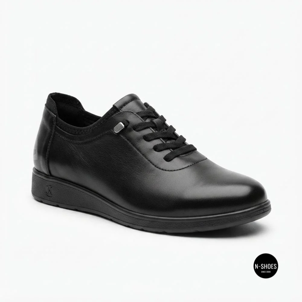 Жіночі туфлі кросівки Allsy 216242 6313 BLACK: шкіра та комфорт