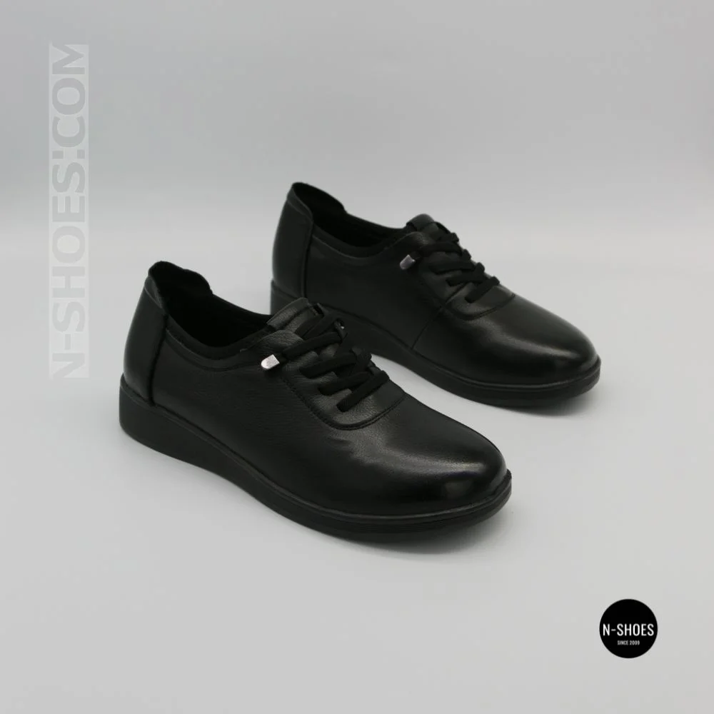 Жіночі туфлі кросівки Allsy 216242 6313 BLACK: шкіра та комфорт